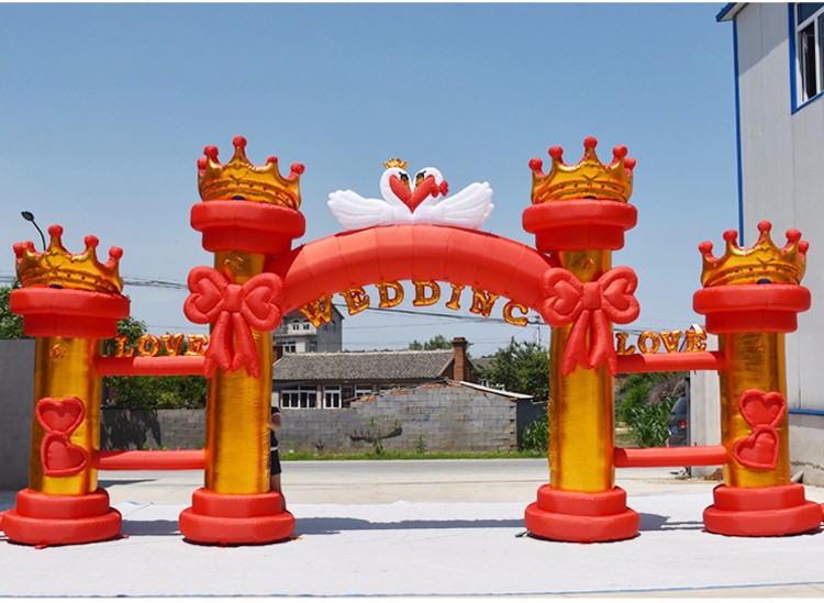 海珠红色婚庆气模拱门